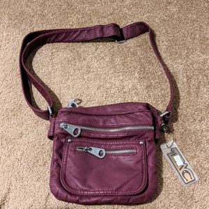 NWT: burgundy small cross body purse